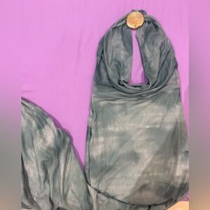 SHEIN Sage Green Tie-Dye Maxi Dress